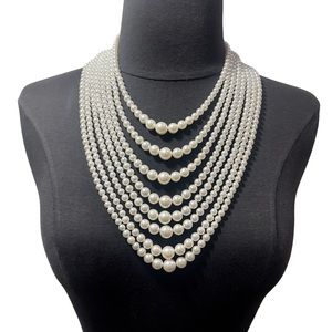 Vintage Japan Eight Strand Pearl Necklace